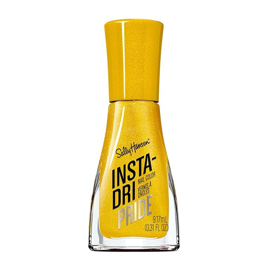 Sally Hansen Insta-Dri Nail Polish | Quick Dry, Long Lasting, Streak-Free Shine | Opaque, Shimmery | 760 Bee Proud | Bright Sunflower Yellow Nail Color