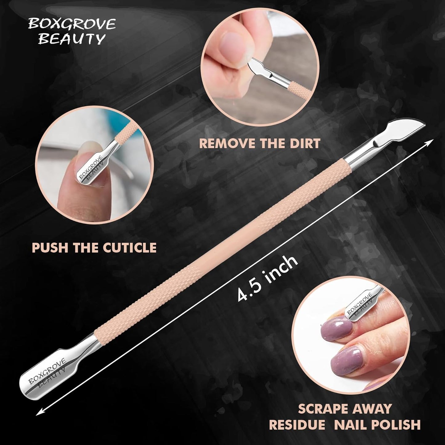 Professional Cuticle Cutter & Pusher Trimmer Manicure Tools with Double Spring– Perfect Nail Care Tool for Manicure & Pedicure Beauty at Home/Spa/Saloon