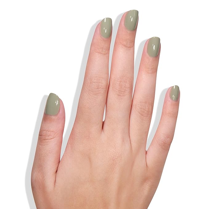 roro AHA Infused 21+ Free Nail Polish - Chip-Resistant High-Impact Nail Color Lacquer Made in the USA, Vegan/Cruelty-Free, Gluten-Free, Extra Olives, Light Sage Green, .4Fl Oz/12mL