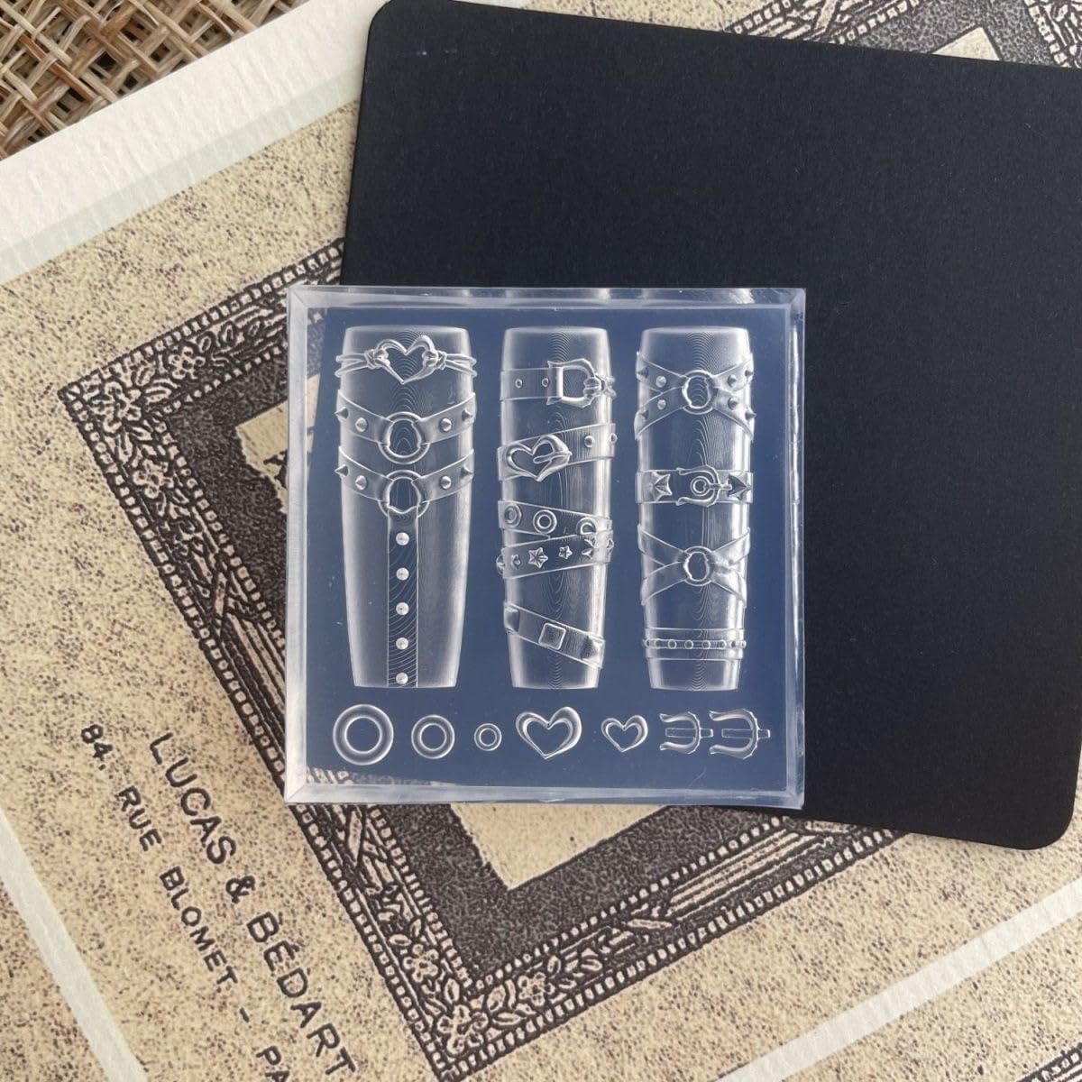 1 Pcs Belt Buckle Silicone Nail Art Molds for Women Resin Nail Design