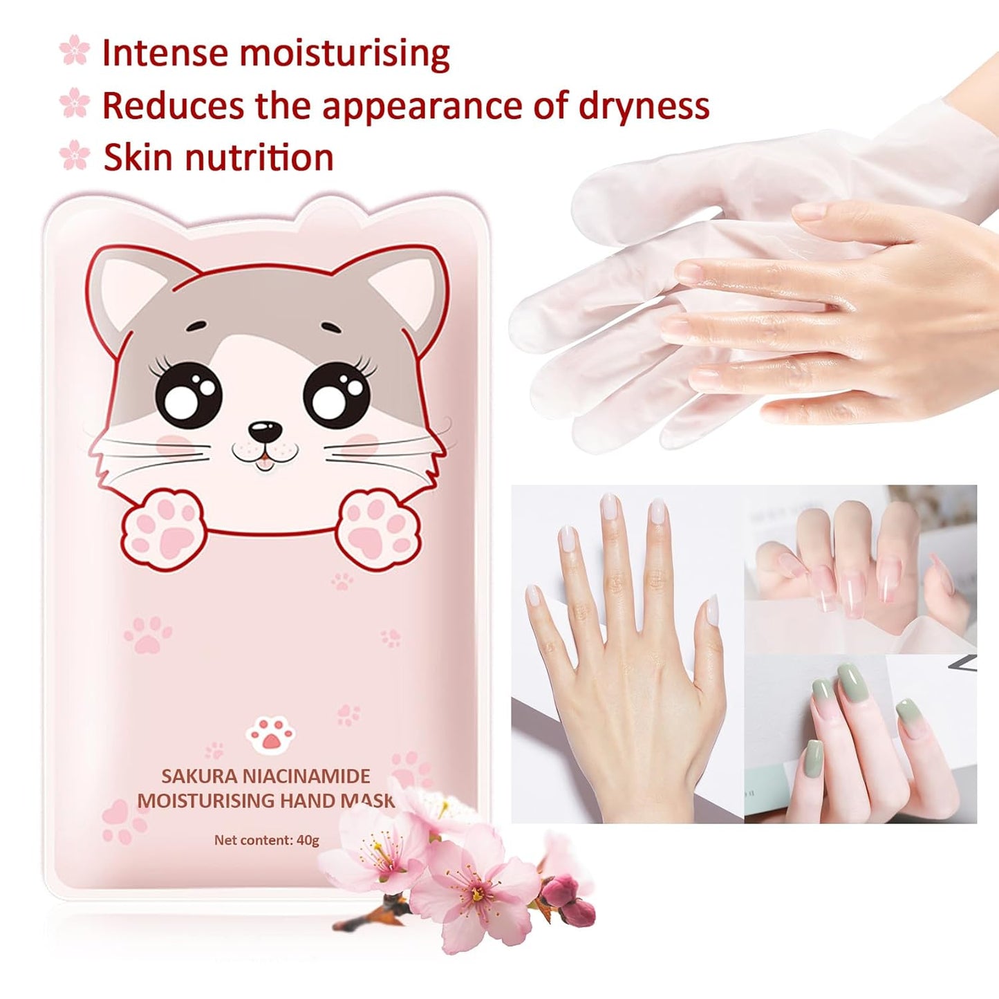 Hand Masks Moisturizing Gloves,6 Pairs Hydrating Hand Peel Masks Gift Set for Dry Cracked Hands Care,Long-lasting and Non-greasy Hand Moisturizer Gloves for Women A