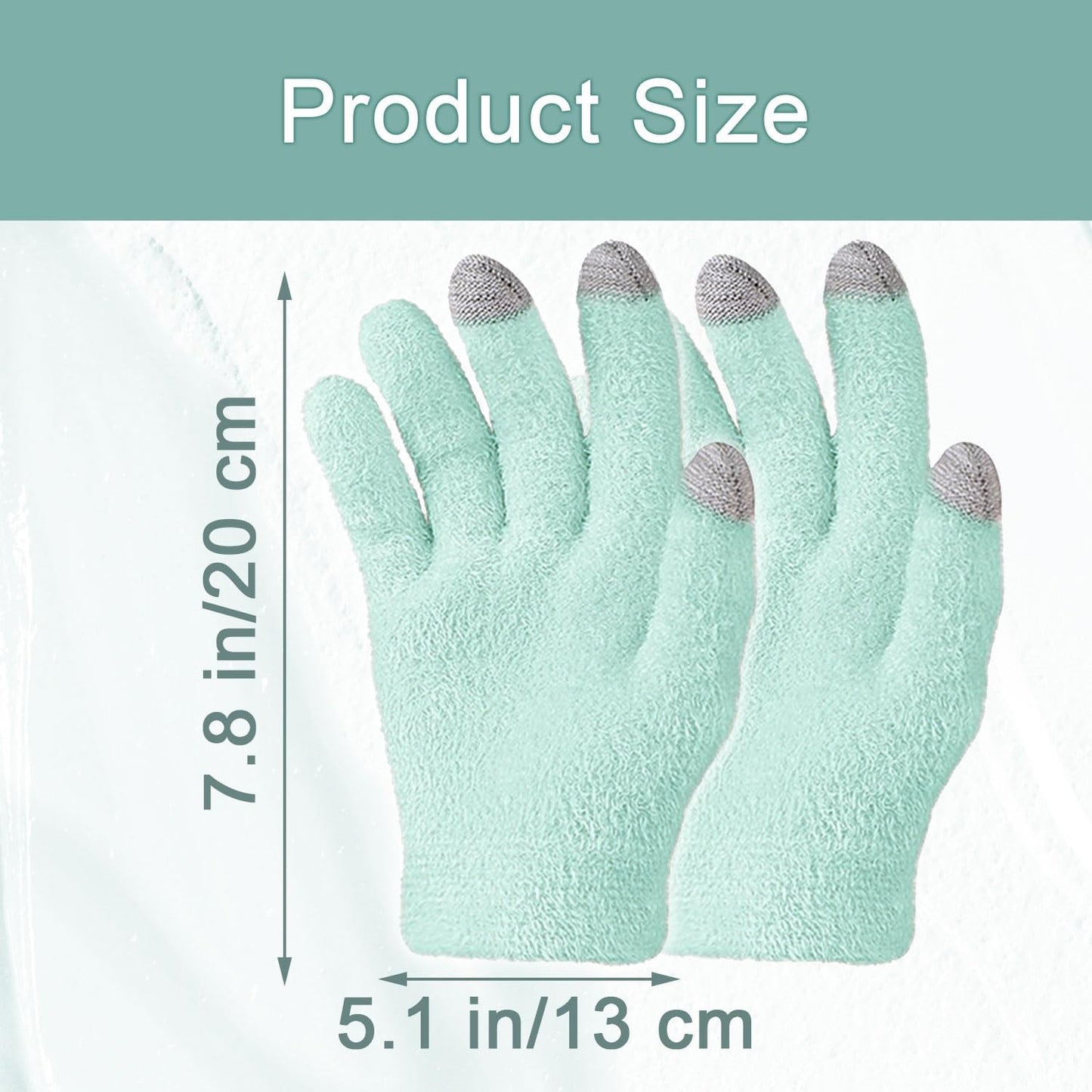 Moisturizing Gloves for Dry Hands, Touchscreen Silicone Gloves Reusable Spa Hydrating Gloves for Women Hand Care Cracked Skin
