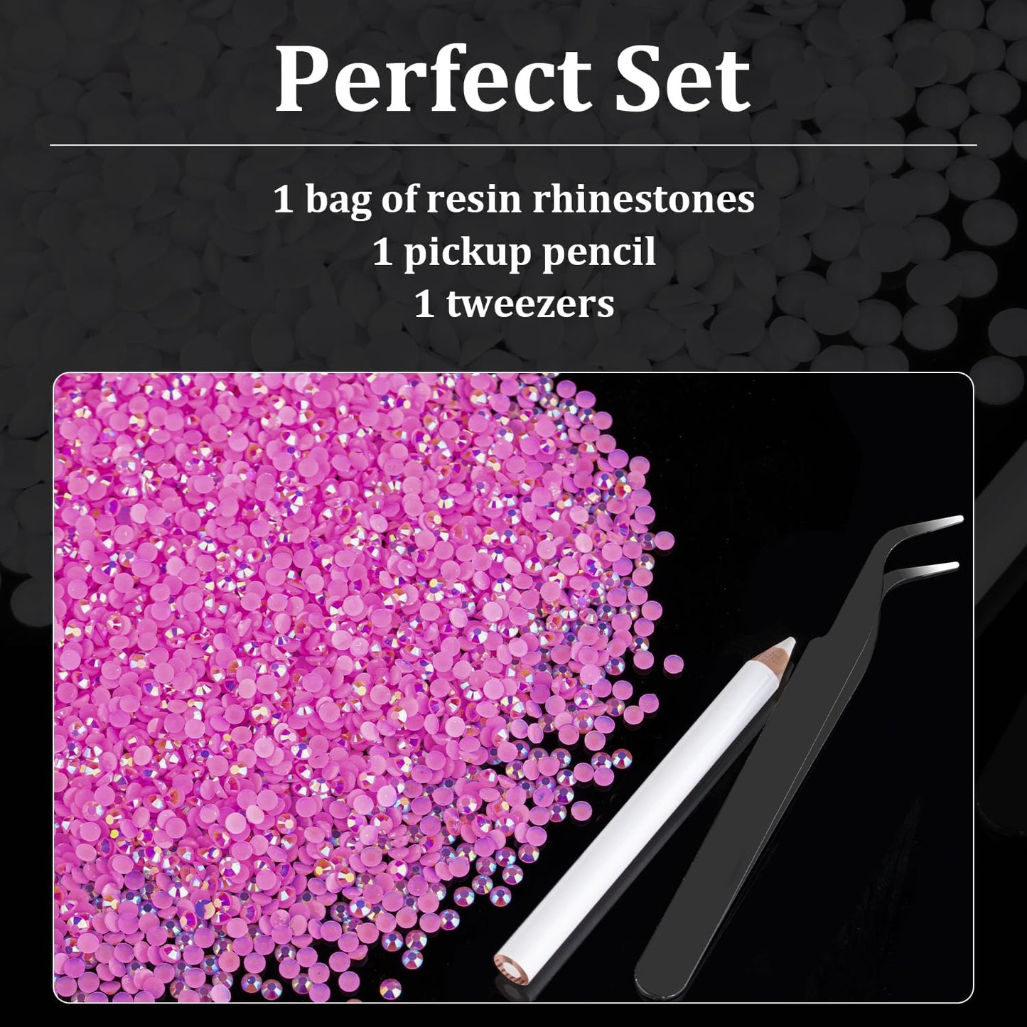 15000pcs 2mm Resin Rhinestones Bulk, Pink AB Flatback Round Jelly Rhinestones Bedazzling Non Hotfix Crystal Gems Large Quantity Wholesale for DIY Crafts Clothes Bottles Tumblers Face Makeup Manicure