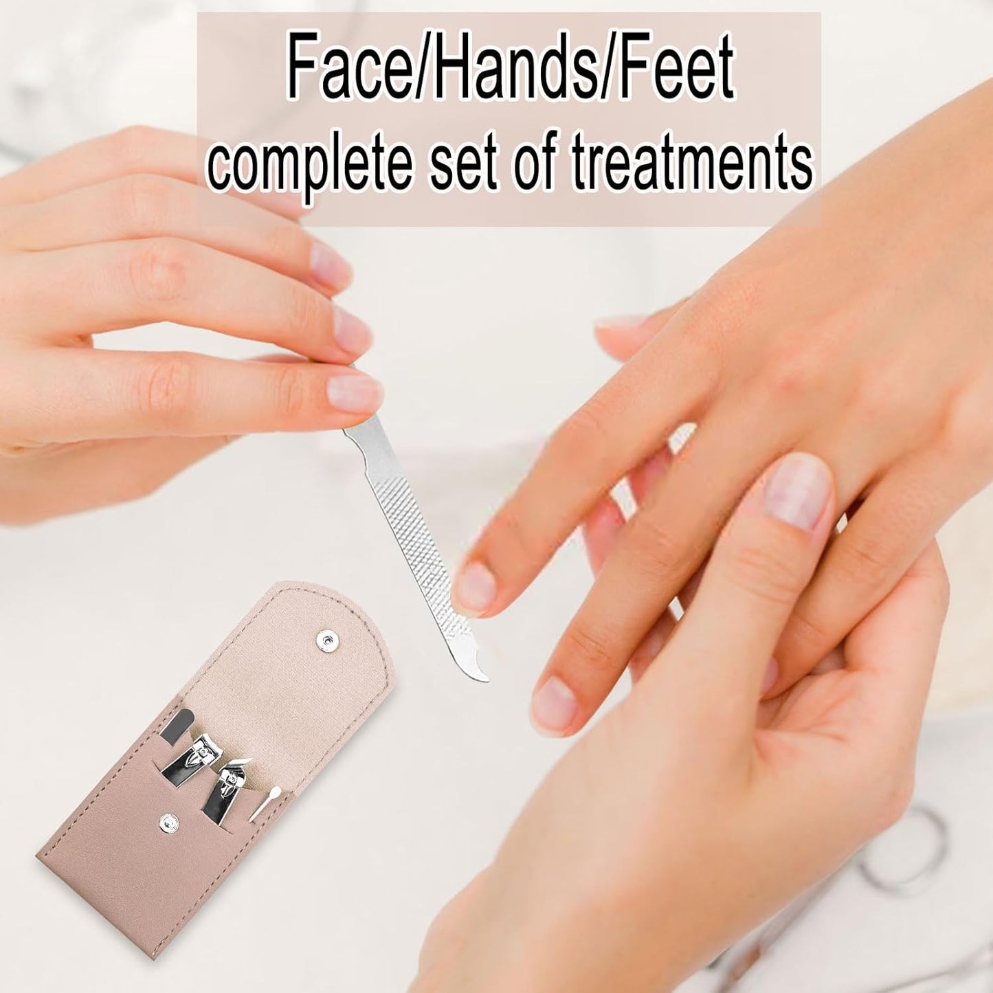 20 Sets Manicure Set Bulk, Nail Clippers Kit Stainless Steel Fingernail Clippers Set, Sturdy Nail Tip Cutter Trimmers Professional Grooming Toenail Clippers Personal Pedicure Kits Gift (Pink 4 in 1)