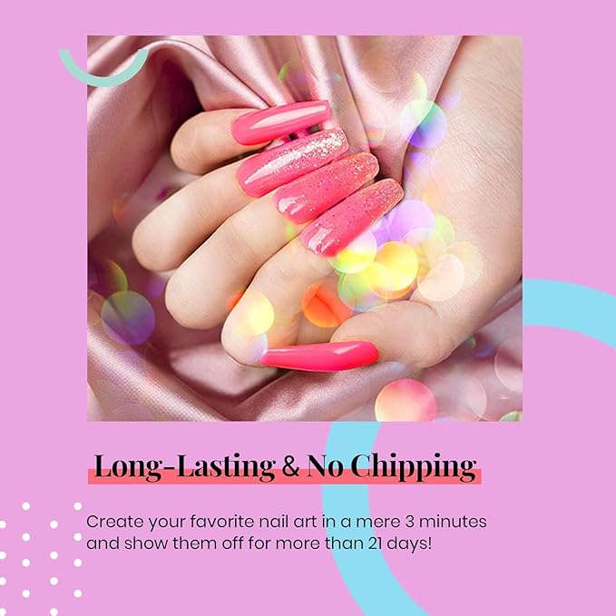 Beetles Hot Pink Gel Nail Polish 1Pcs 15ml Neon Pink Gel Nail Polish Bright Color Soak Off Uv LED Nail Lamp for Women DIY Manicure Gifts for Mom
