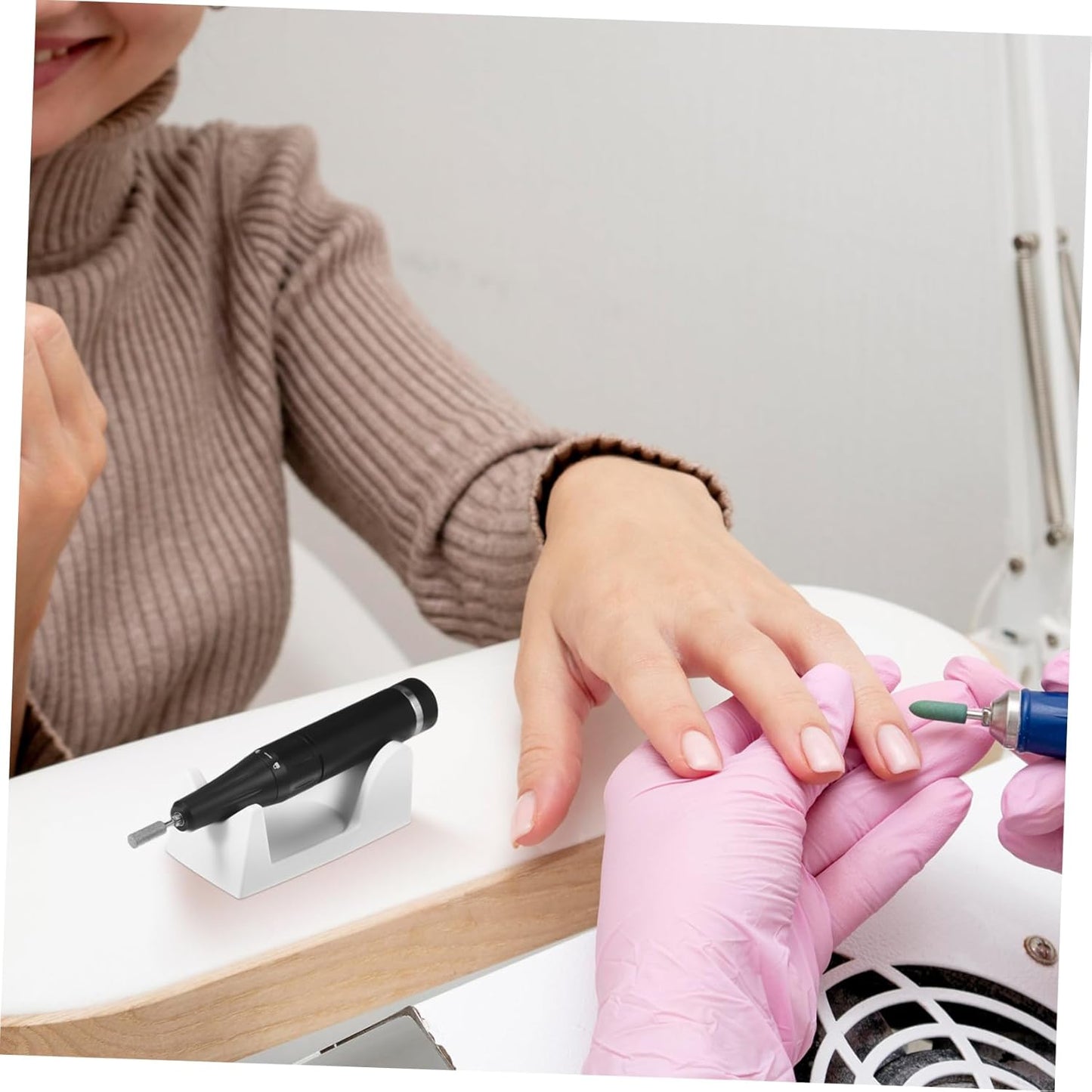 8pcs Nail Art Electric Polisher Handle Holder Rack Lightweight Plastic Manicure Supply for Organized Nail Shop Simple Design for Convenient Use and Decoration