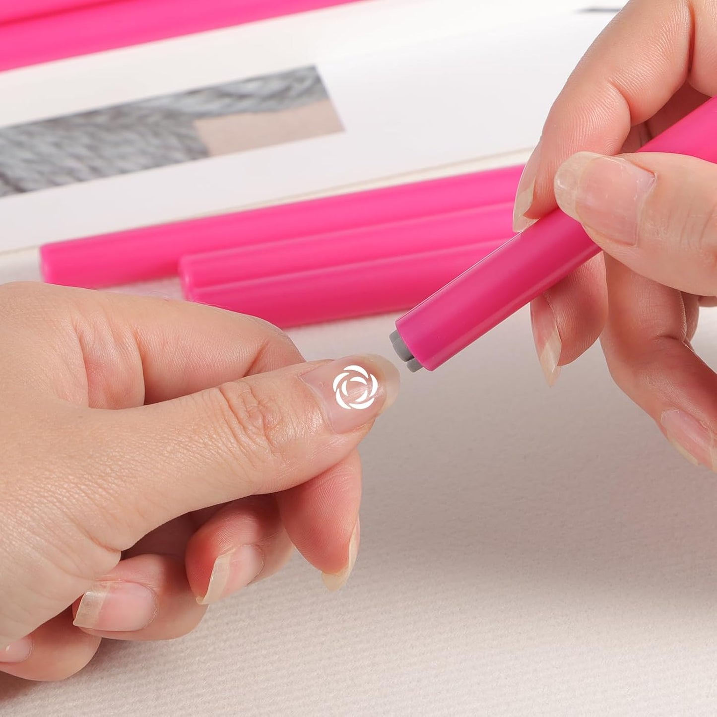 WOKOTO 15pcs Flower Designs Nail Art Stamp Pen Set, Flower Butterfly Leaf Nail Stamper Tools For Women Various Pattern Nail Stamping Pens, Nail Design Stamp Ideal For Home DIY Stamper Nails Kit