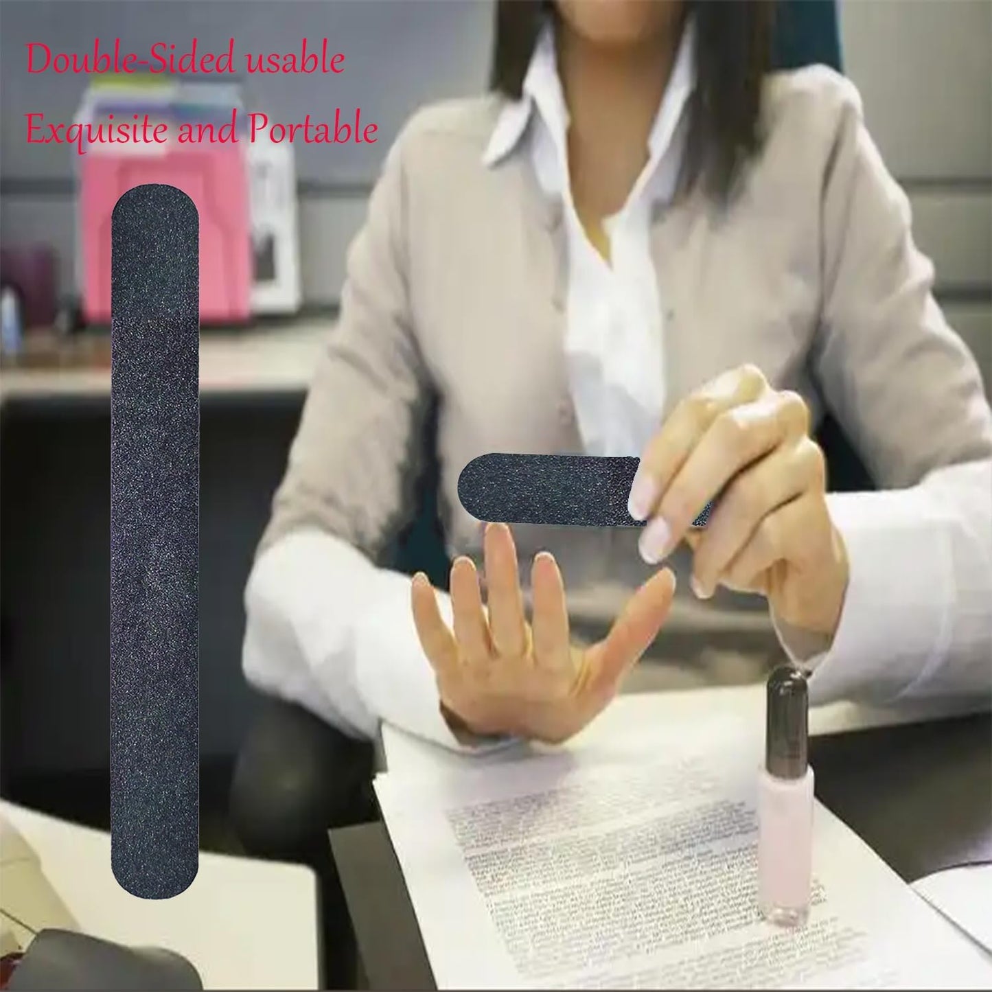 Nail Files Bulk, 9 Pack 7 Inches Disposable Double Sided 100/180 Grit Emery Boards Manicure Pedicure Tools(9)