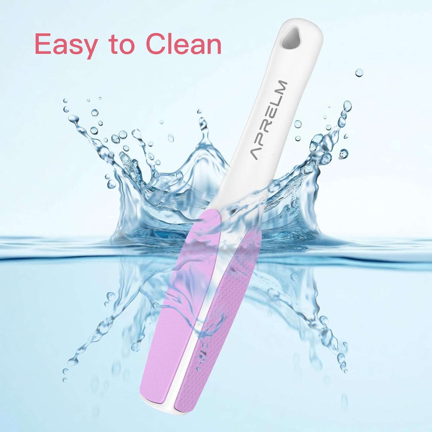 AprElm-H3 Professional 3-Sided Glass Foot Callus Remover, 3-in-1(Coarse, Medium, Fine) Foot File Pedicure Tools for Feet Hard Skin Smooth Polishing (Pink)