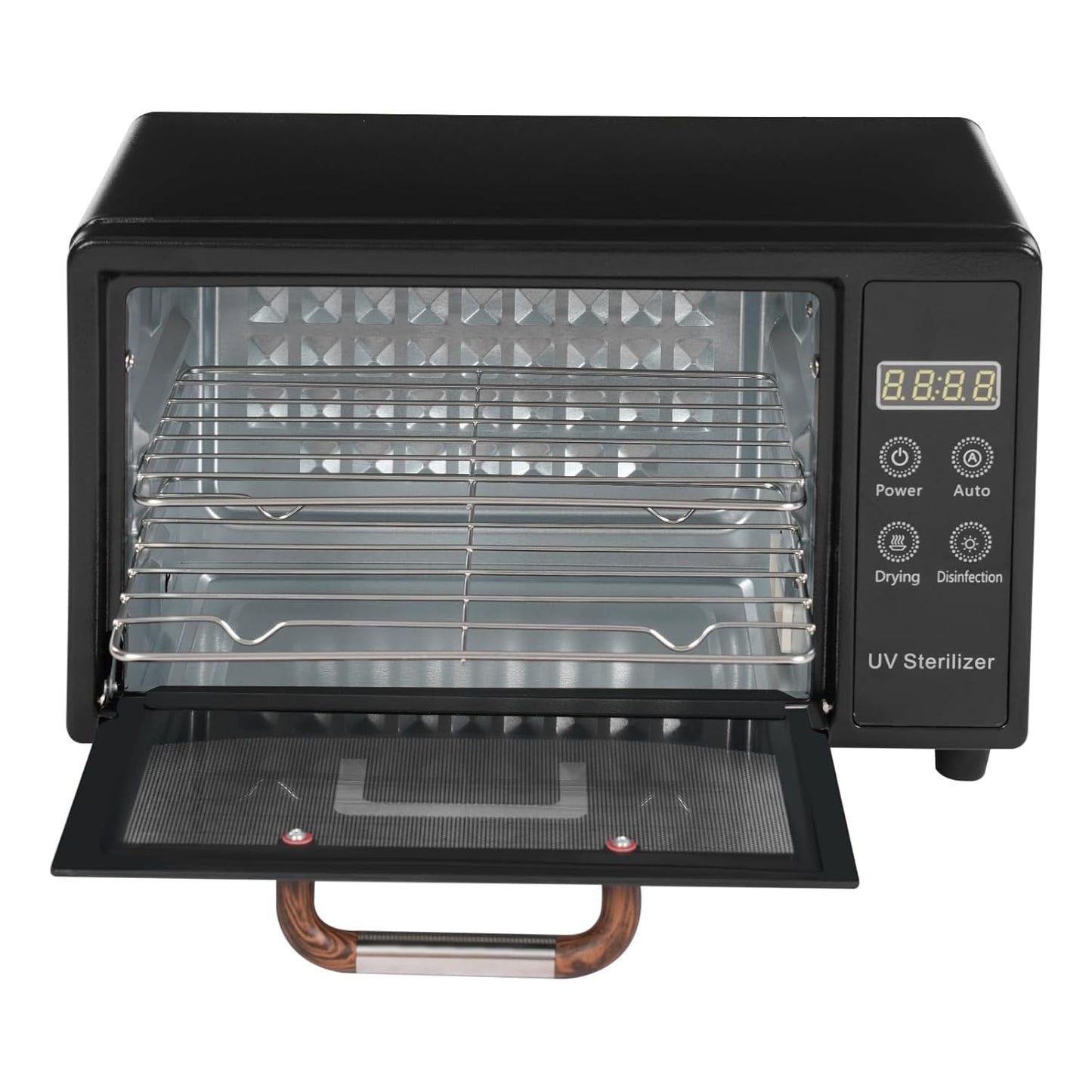 Nail Tool Cleaning Machine, 10L Multi-Functional Nail Cleaner Box with Adjustable Tiers & LED Display UV Light NailTools Cleaning Machine for Home Use, Barbers, Beauty Salons, and Spas (Black)