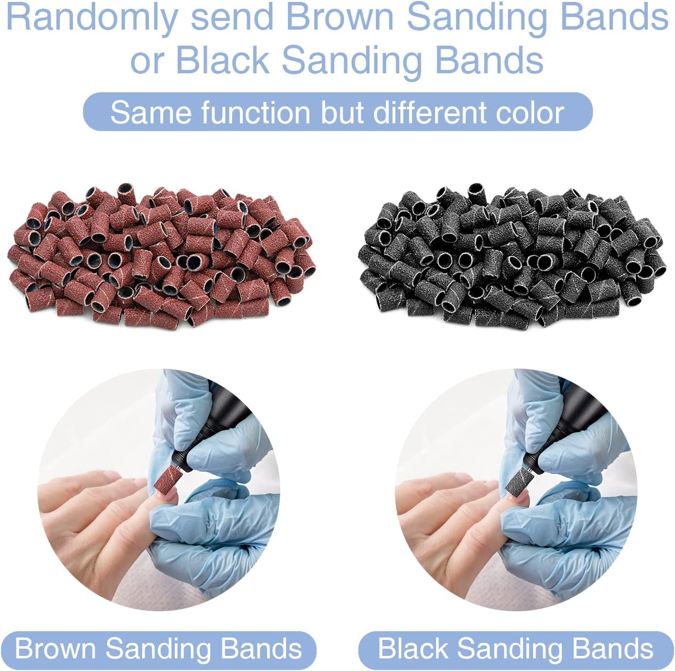 Professional Nail Drill Machine 30000 RPM Efile Electric Nail Filer Kit for Finger Toe Nails, Acrylic Gel Nails, Manicure Pedicure Drill with 6Pcs Nail Bits, 106Pcs Sanding Bands - Black