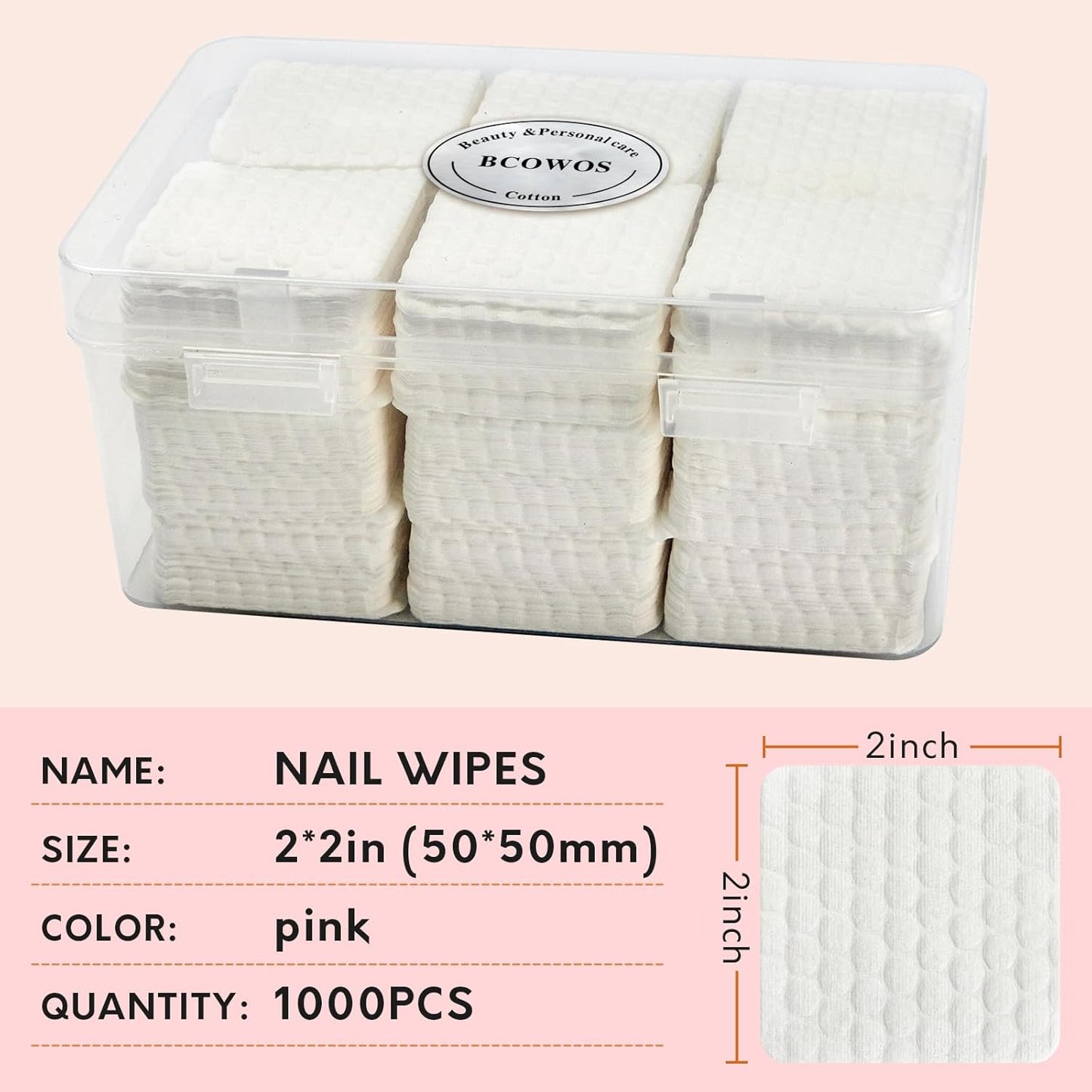 540PCS Lint Free Nail Wipes- Wavy Pattern Nail Polish Remover Pads- Lint Free Wipes for Nail Polish, Eyelash Extensions, Nail Art- Prep Wipes for Manicure and Pedicure