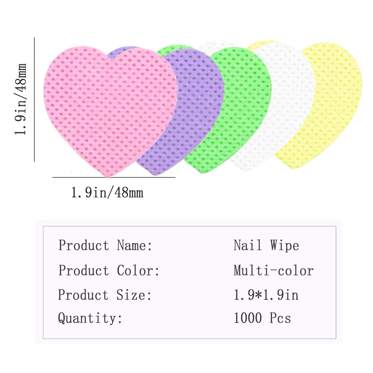Lint Free Nail Wipes, 1000 PCS Nail Wipes Eyelash Extension Glue Wipes,Nail Polish Remover Wipes Lint Free,Non-Woven Super Absorbent Soft Lash Glue Wipes for Lash Extension Supplies,Colorful
