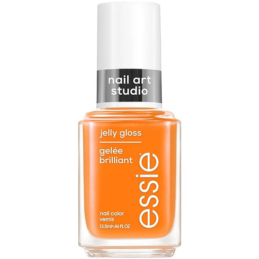 essie Nail Art Studio Jelly Gloss Polish, Vegan, Sheer Orange Nail Polish, Apricot Jelly, 0.46 Fl Oz