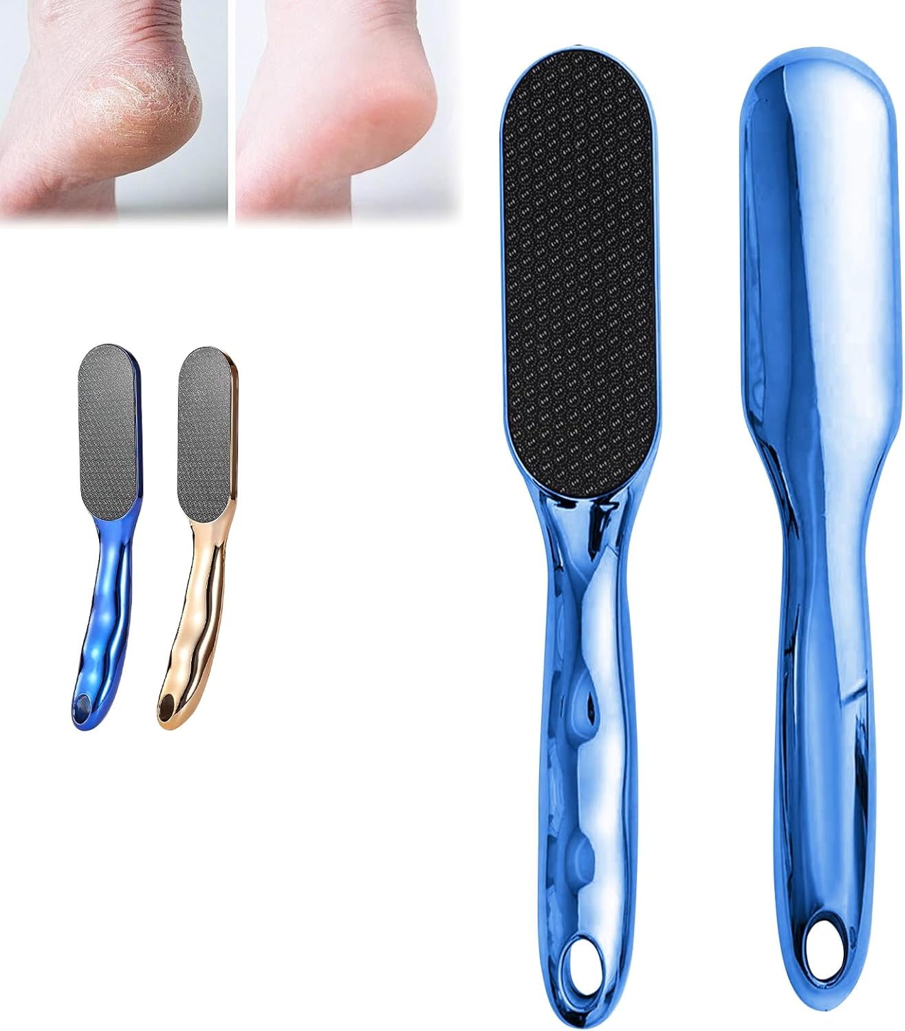 Veinsgrain Foot File, Nano Glass Foot File, Hard Skin Remover Nano-Glass Foot File, Veins Grain Foot File, Professional Foot Care Tools, Pedicure Tool for Smooth Feet (Blue)
