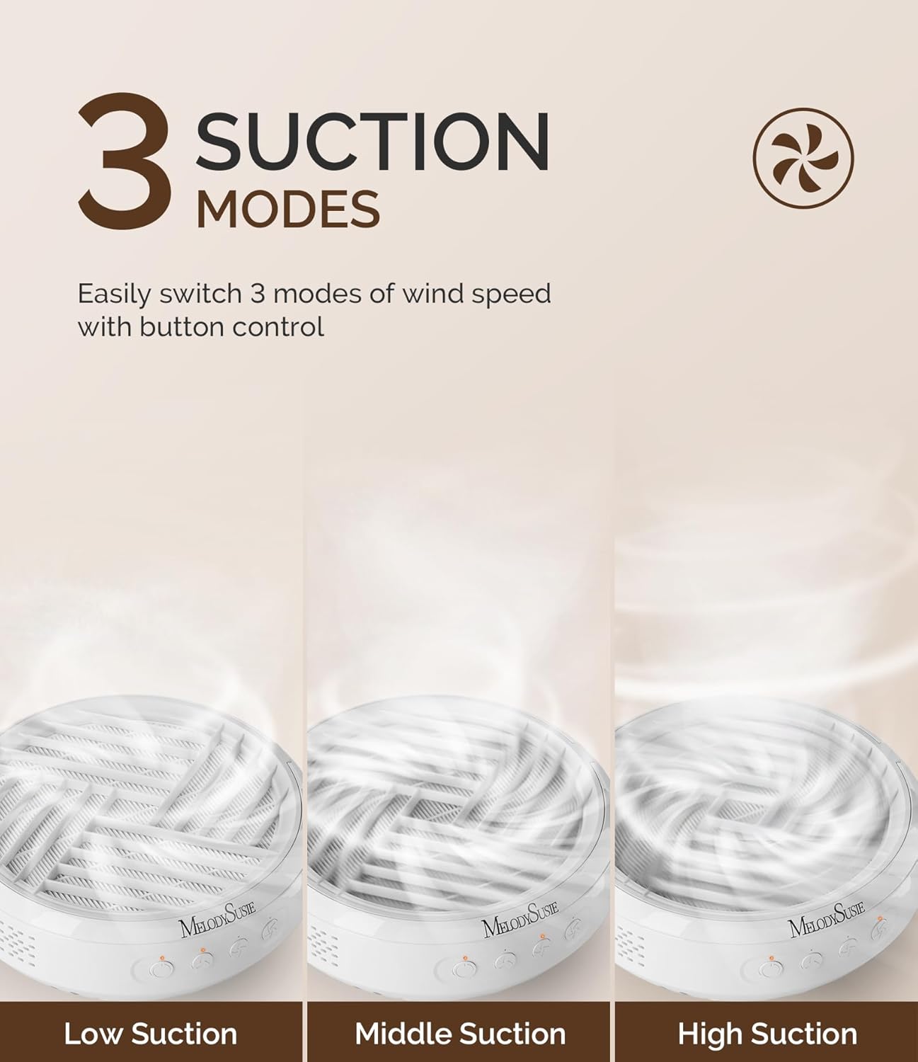 MelodySusie Cordless Nail Dust Collector,SProR 3500RPM Rechargeable Button Control Vacuum Fan Dust Extractor with Reusable Filter for Mobile Nail Tech, Salon & Home
