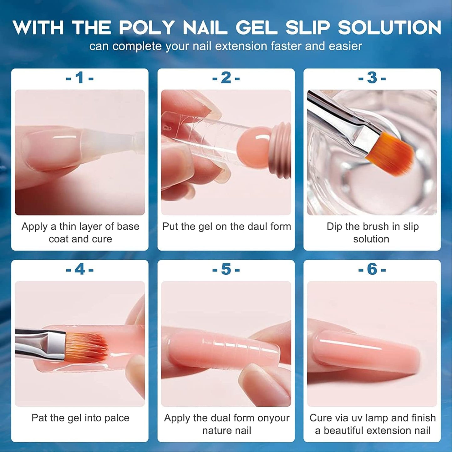 Slip Solution for Poly Nail Gel and Nail Polish Gel Remover Kit Cleans and Removes Easily, Makes Nails Shiny and Smooth.Includes Glass Cup and 50 Cotton Pads