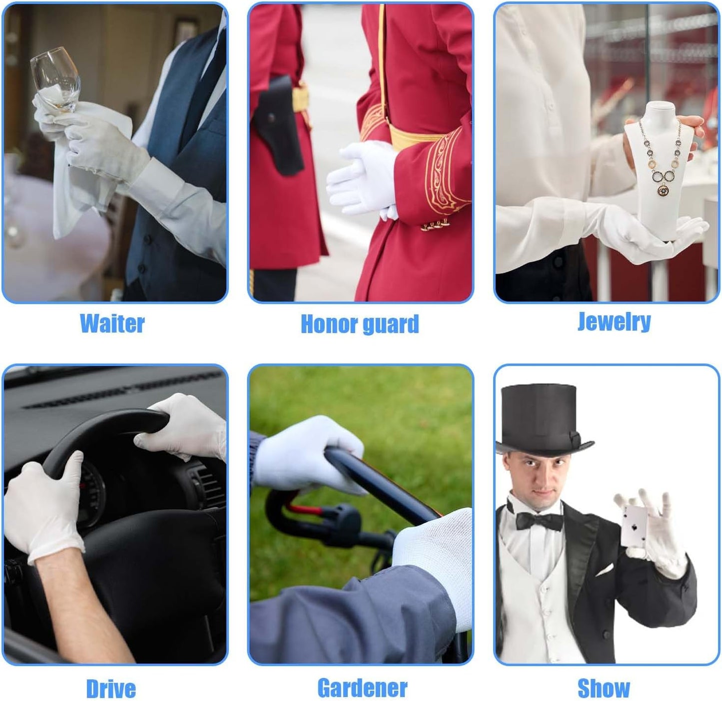 48Pcs White Cotton Sleep Glove, Night Stretchable Cloth Gloves for Dry Hands Eczema SPA Moisturizinc