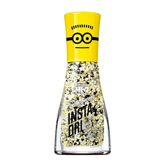 Sally Hansen Insta-Dri Despicable Me Nail Polish | Quick Dry, Long Lasting, Streak-Free Shine | Opaque, Glittery | 771 Gogglicious | Gold Yellow Nail Color