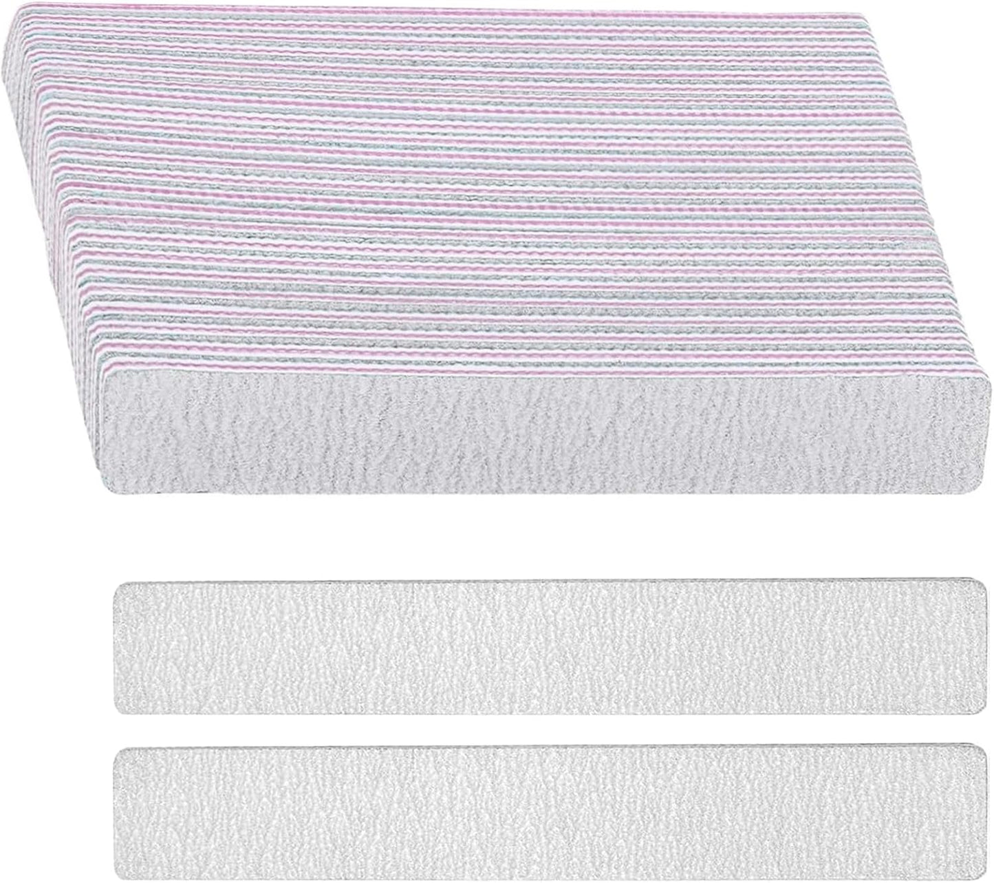 21 Pcs Nail File 100/180 Grit Nail Files,Gray Double Sided Emery Boards,Professional Nail Files for Natural and Acrylic Nails