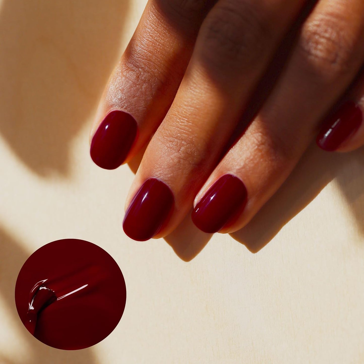 Manucurist - Green Dark Pansy Nail Polish - Dark Cherry Burgundy - 9-Free, Vegan and Plant-Based - Made in France - 0.5 fl oz