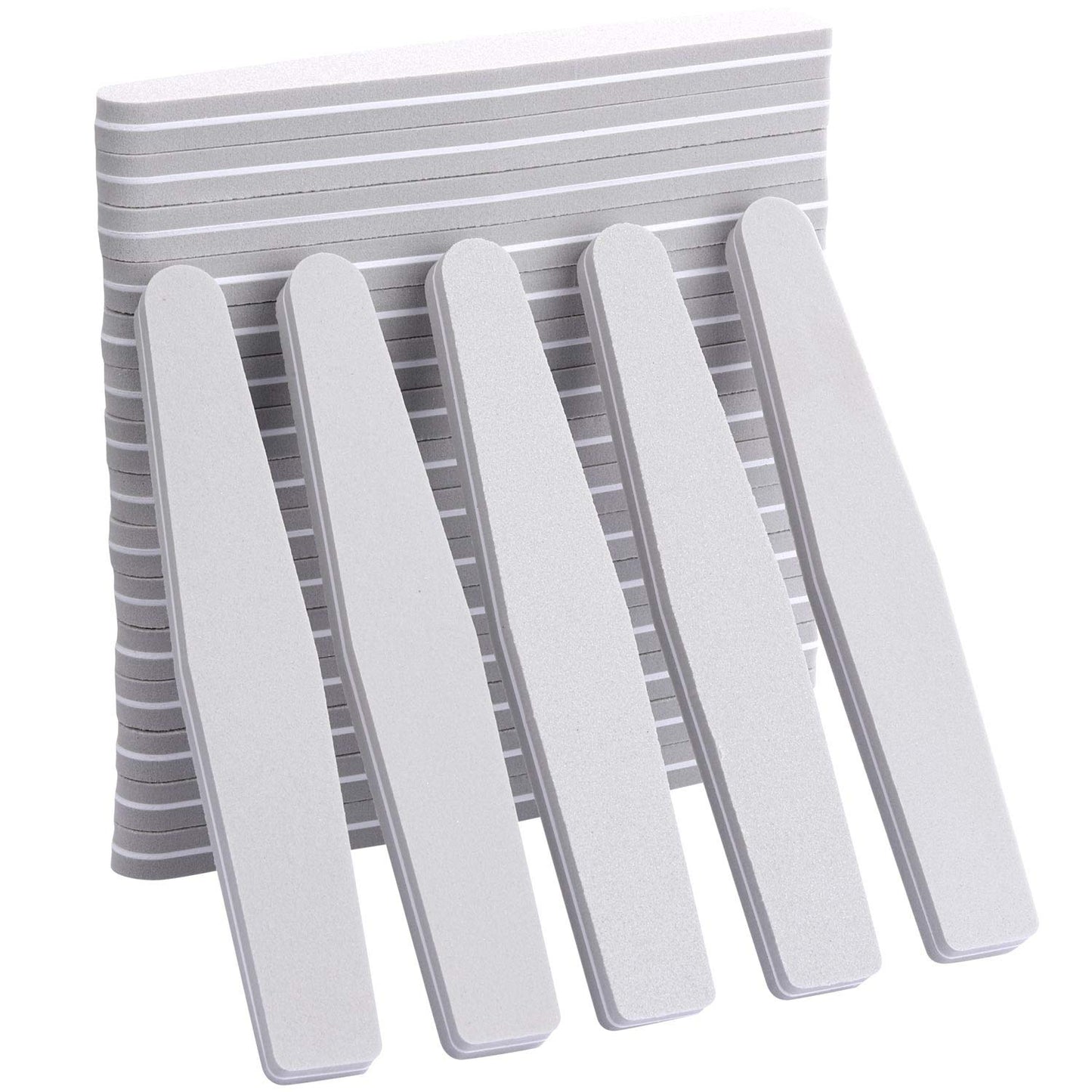 20Pcs Nail Buffer Block Sponge Washable Double Sided 100/180 Sanding Buffing Files (Gray)
