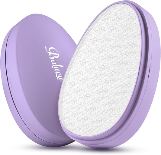 BALUCA Glass Foot File Callus Remover for Feet - Nano Glass Foot Scraper Scrubber Dead Skin Removal for Cracked Heels,Professional Pedicure Tool for Home, Salon, and Travel (Purple)