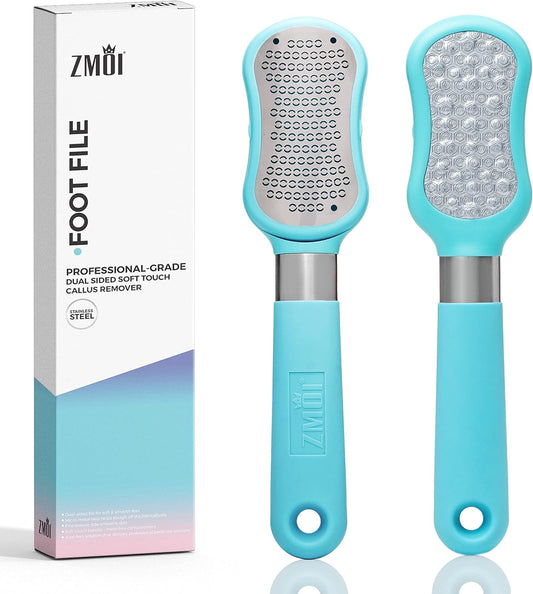 Premium Foot File – 2-in-1 Callus Remover for Feet with Dead Skin Storage – for Dry, Cracked Heels, Hard Skin – High-Grade Stainless Steel Foot Scraper - 1 Count
