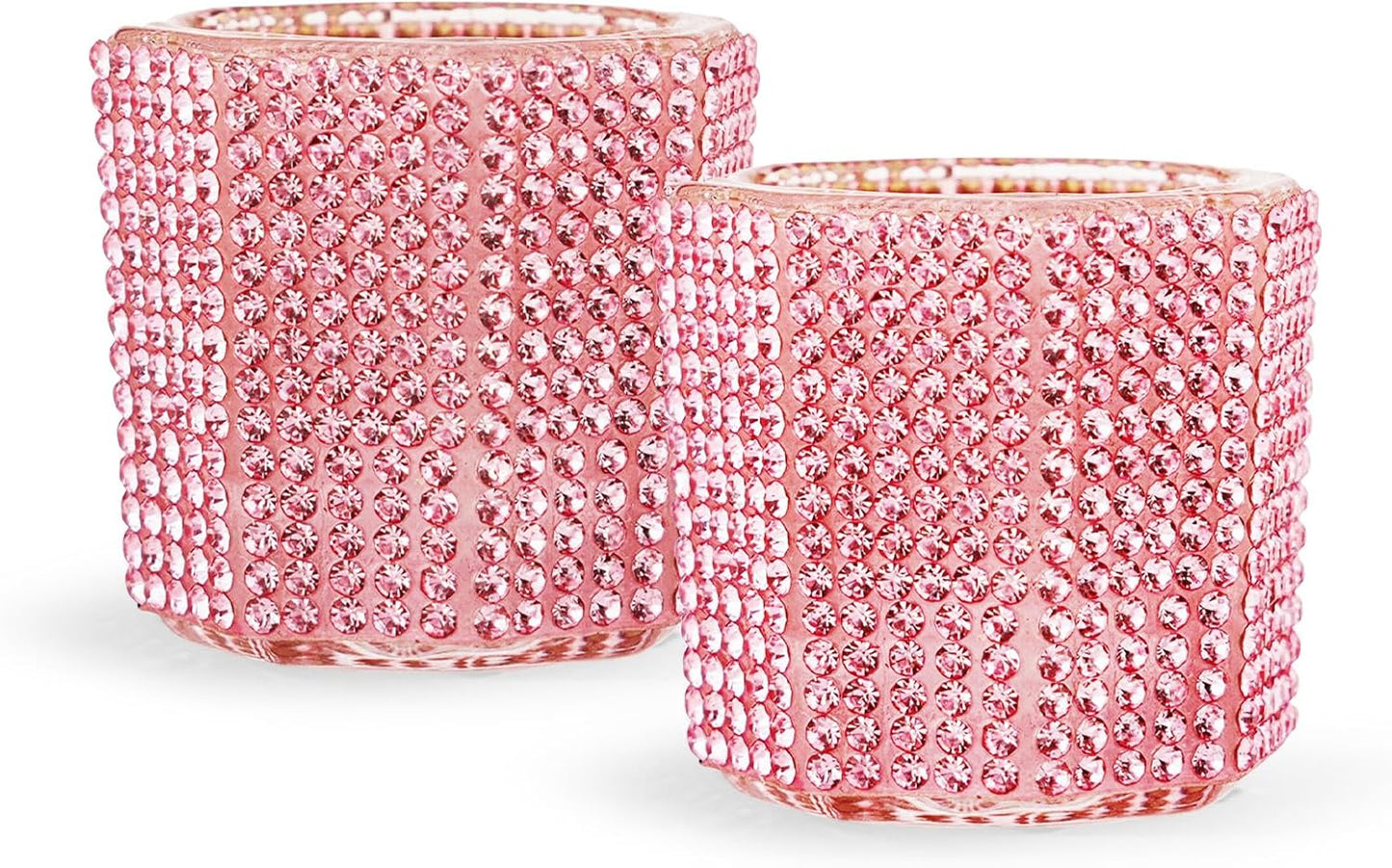 Glass Dappen Dish for Acrylic Nails, Crystal Glitter Acrylic Liquid Powder Glass Cup Nail Liquid Glassware Bowl, Octagon (YSHJB020-2pcs-Pink)