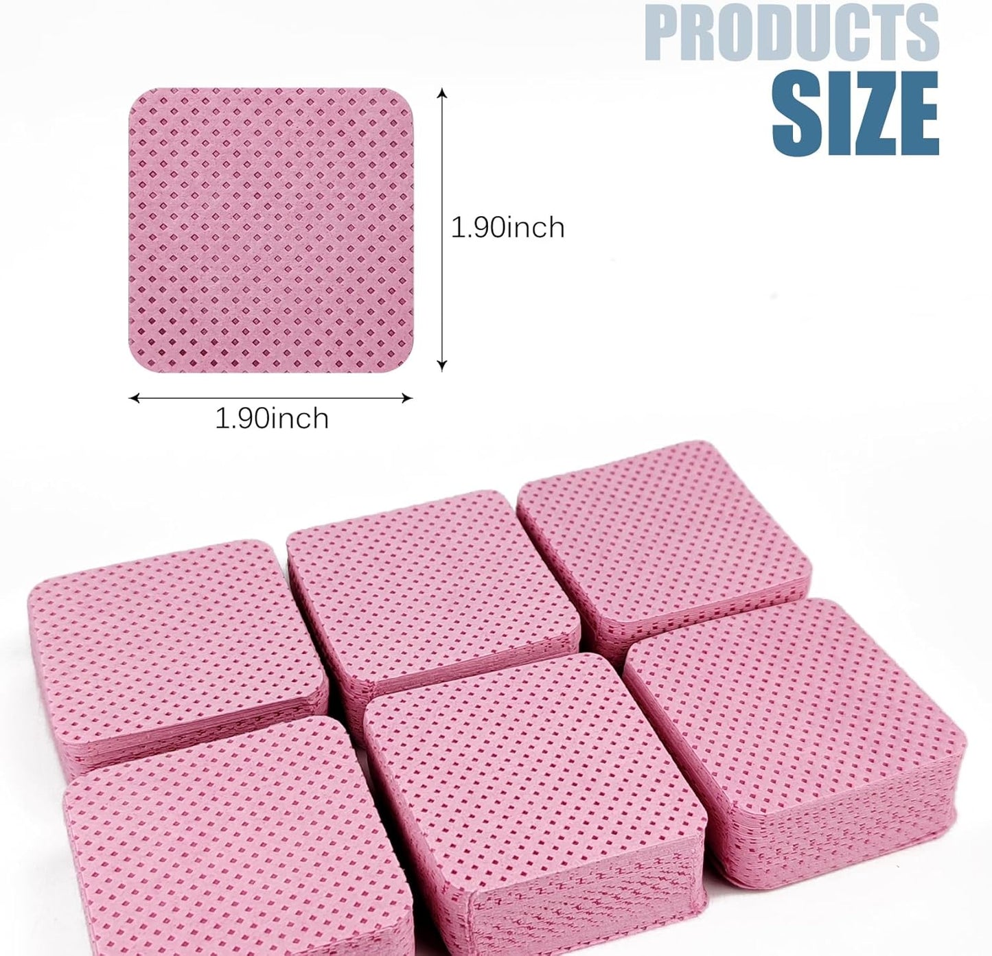 300 Pcs Lint Free Nail Wipes, Non-Woven Nail Polish Remover Pads Nail Polish Wipes for Nail Polish Removal Eyelash Extensions DIY Nail Art Supplies (Pink)