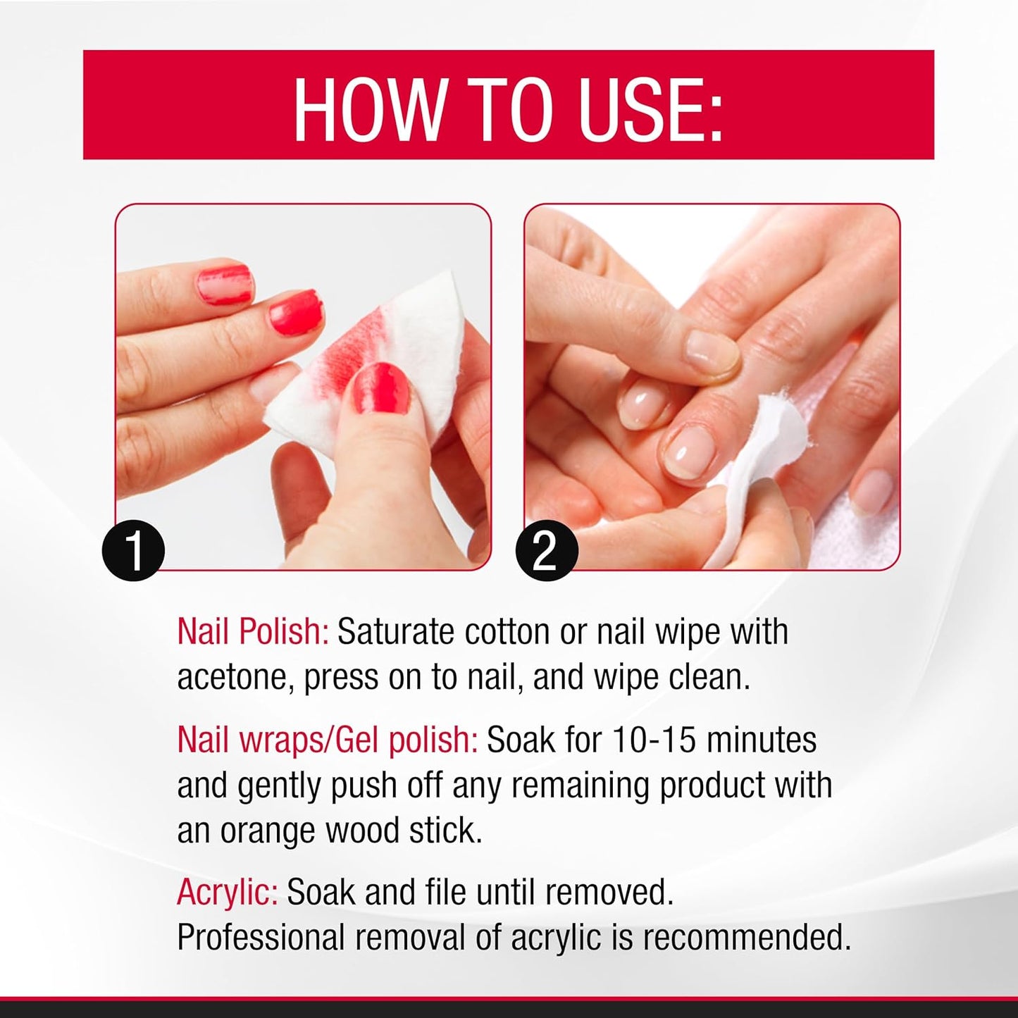 SuperNail Pure Acetone Nail Polish Remover – Fast-Acting Gel Polish Remover for Nails, Acrylic & Dip Powder Nails, 4 fl oz