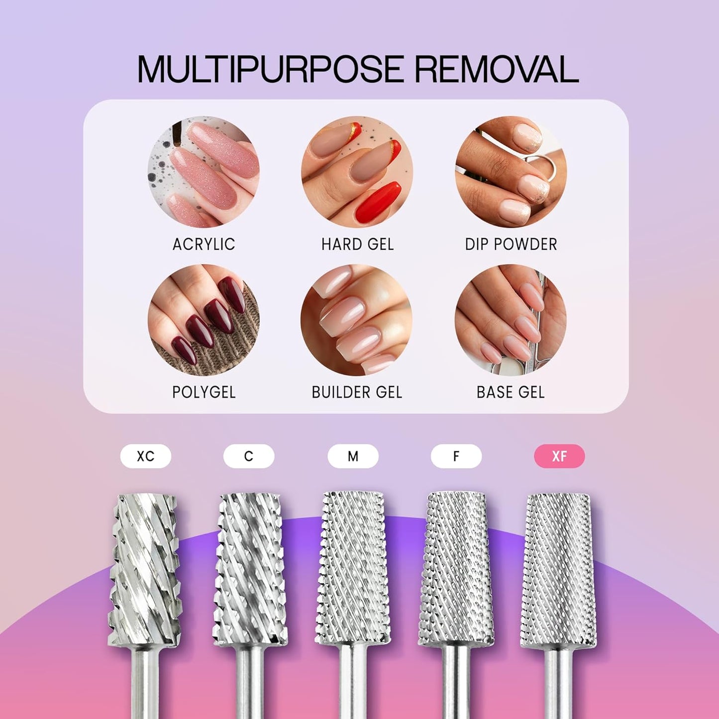 Premium Pana 3/32" Tapered Barrel Carbide Nail Bit -for Electric Dremel Drill Machine, Nail Art Design, Manicure, Pedicure, Nail File, Cuticle Clean etc. (Extra Fine Grit- Silver)