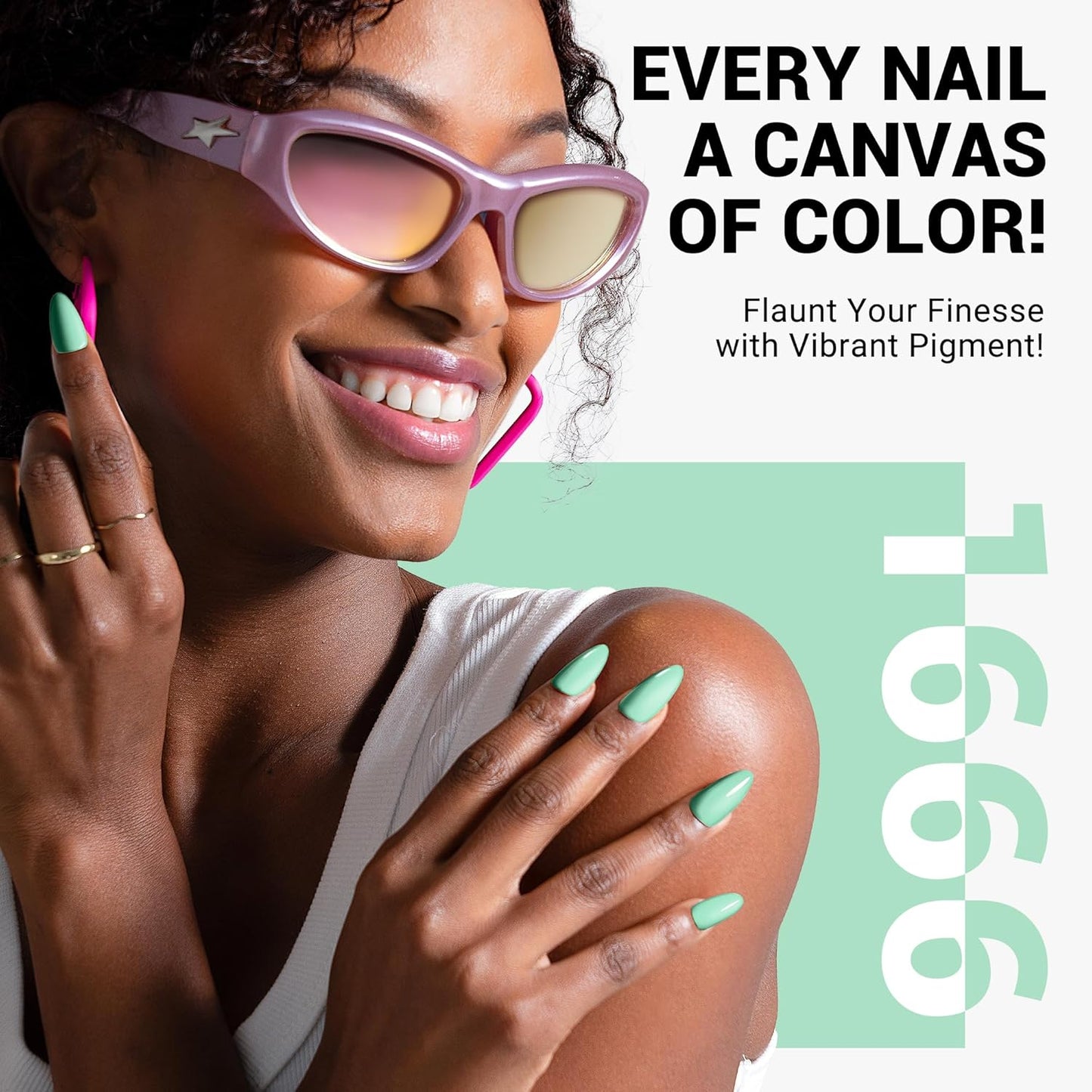 MelodySusie Thick Light Green Gel Nail Polish,0.5fl oz Soak Off UV LED Mint Green Gel Polish Gift for Women Nail Art Manicure Salon DIY Nail Design Decoration at Home-1666