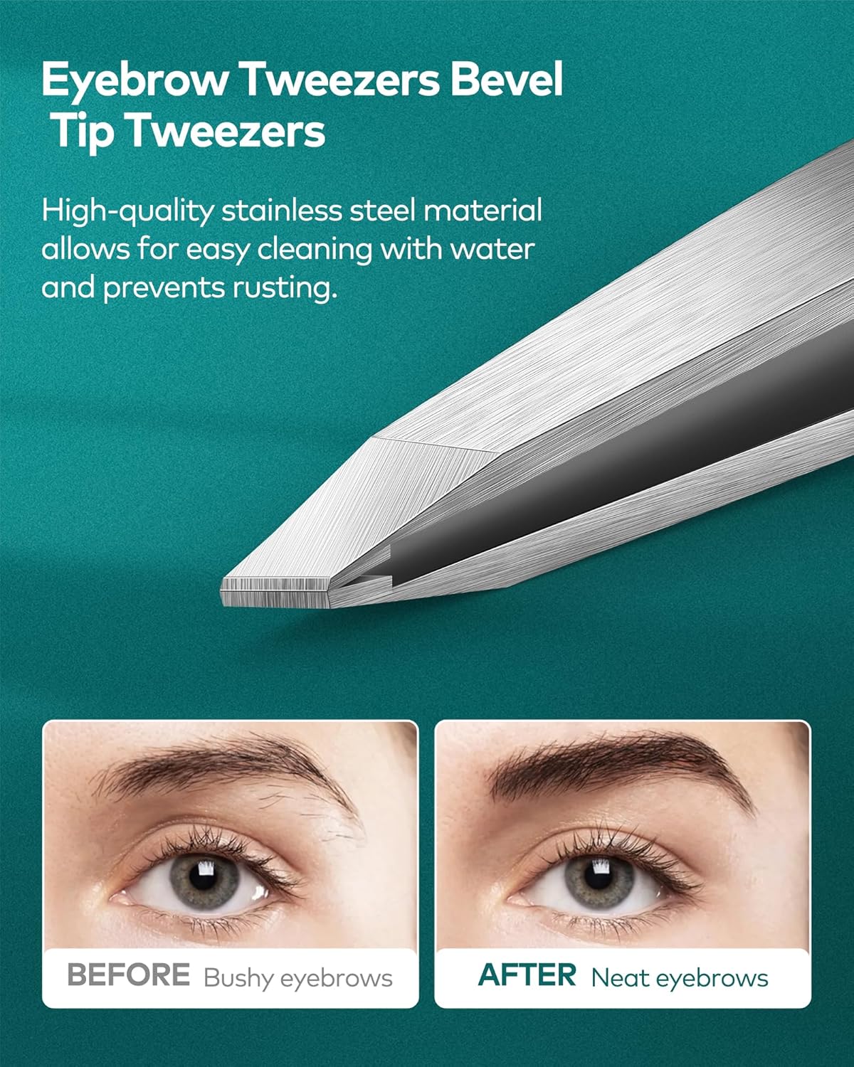 MR.GREEN Tweezers For Women Facial Hair, Professional Precision Eyebrow Tweezers for Women and Men,