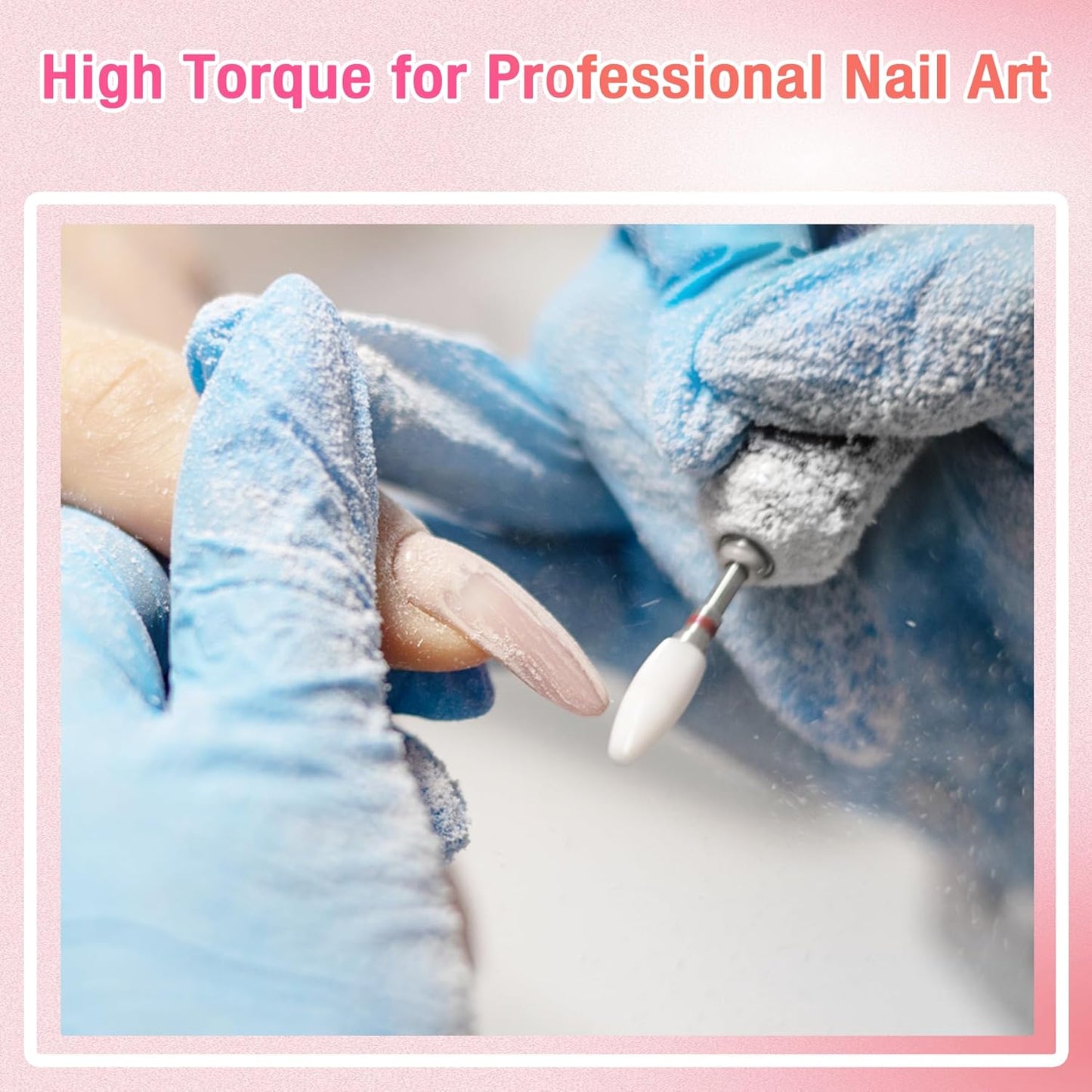 Nail Drill Professional, 35000RPM Brushless Nails Drill Machine, Rechargeable Nail Efile Drill Cordless Electric Nail File for Acrylic Nails