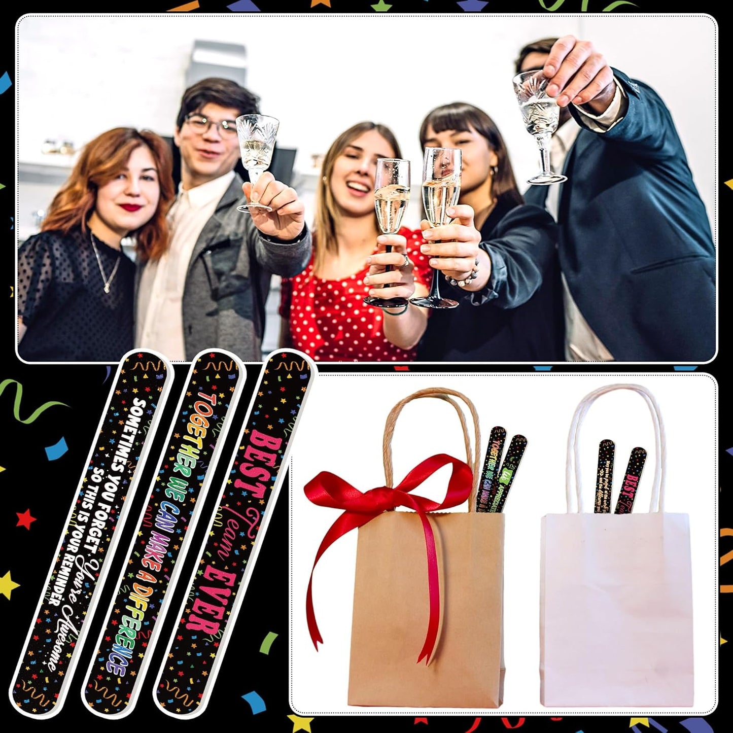 50 Pack Teacher Volunteers Appreciation Gifts Bulk Black Nail Files Emery Boards Employee Staff Team Thank You Gifts Nurse Pastor Appreciation Spa Salon Favors for Women Men Coworkers