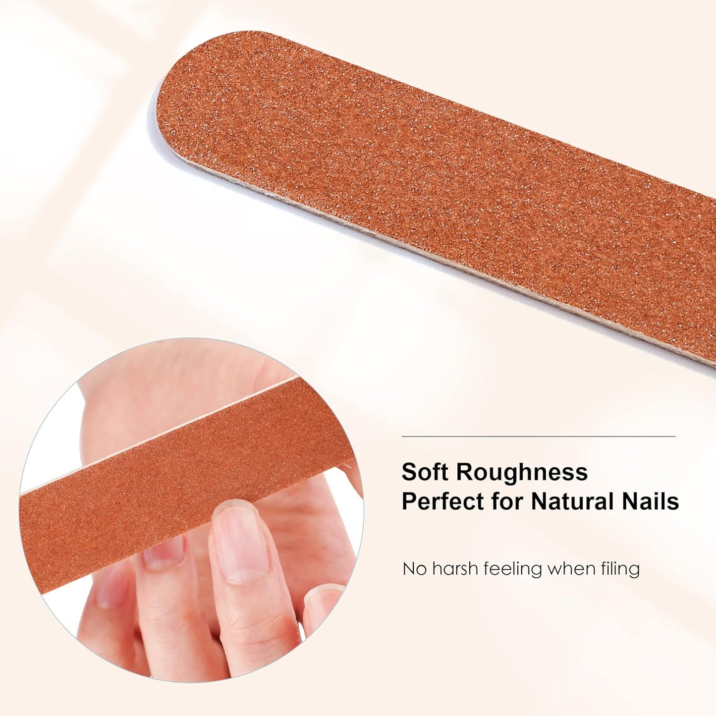CANVALITE Nail File Large Emery Boards for Nails,180 Grit Nail Files for Natural Nails, Thin Emory Nail File Pack Manicure Tool for Home Use 50PCS