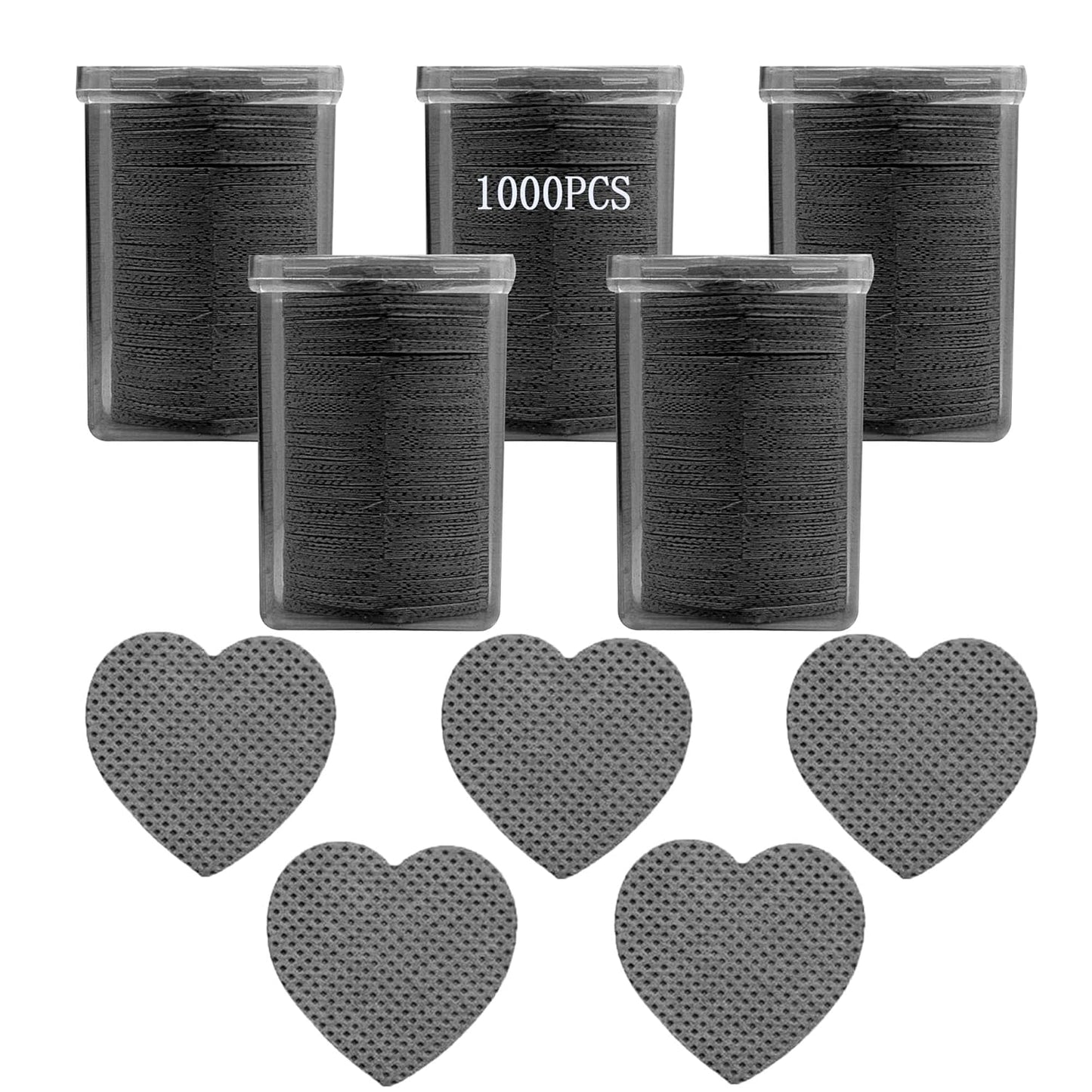 1000 PCS Lint Free Nail Wipes, Nail Polish Remover Wipes, Gel Nail Polish Remover, Lash Glue Cleaning Pads, Black