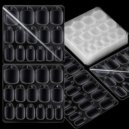 Teenitor 300pcs Nail Adhesive Tabs for Press on Nails, 15 Sizes of Nail Sticky Tabs for Nails Press on Nail Stickers, Nail Glue Stickers Press on Sticky Tabs, 20 Sheets