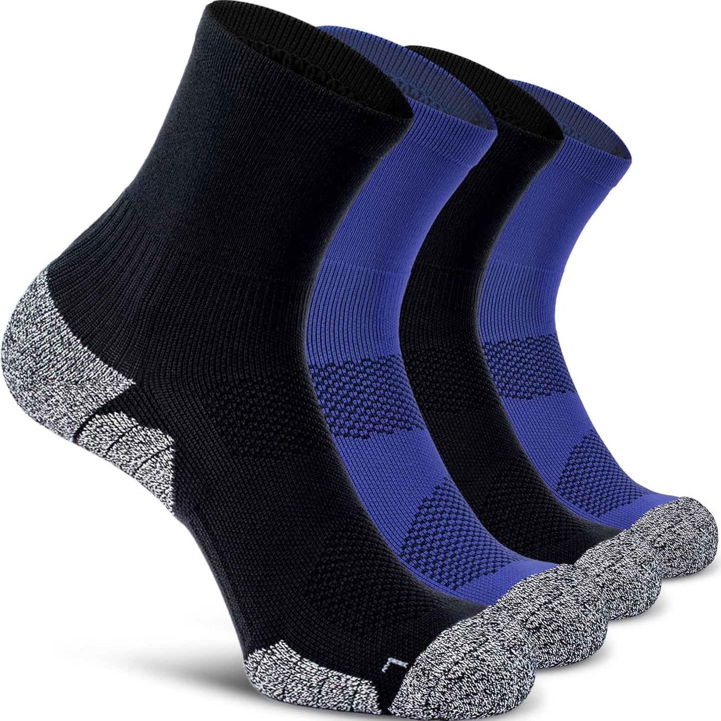 CWVLC Compression Athletic Quarter Socks Cushioned for Men Women