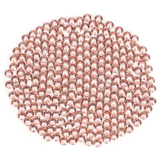Novani Rhinestones 3000Pcs Flatback Crystal Round Loose Gemstones Glass Rhinestones for Crafts Makeup Nail Art Clothes Shoes DIY Decorations(SS10, 2.7-2.9mm,Champagne)