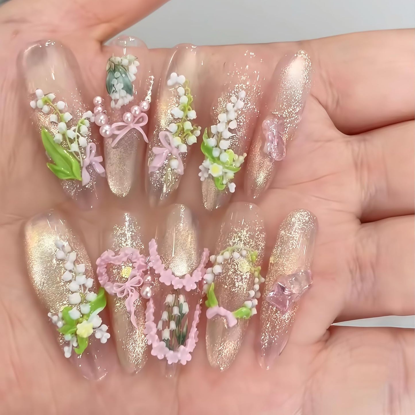 3D Lily of The Valley Nail Art Molds Flower Design, Silicone Nails Tool Y2k Decoration