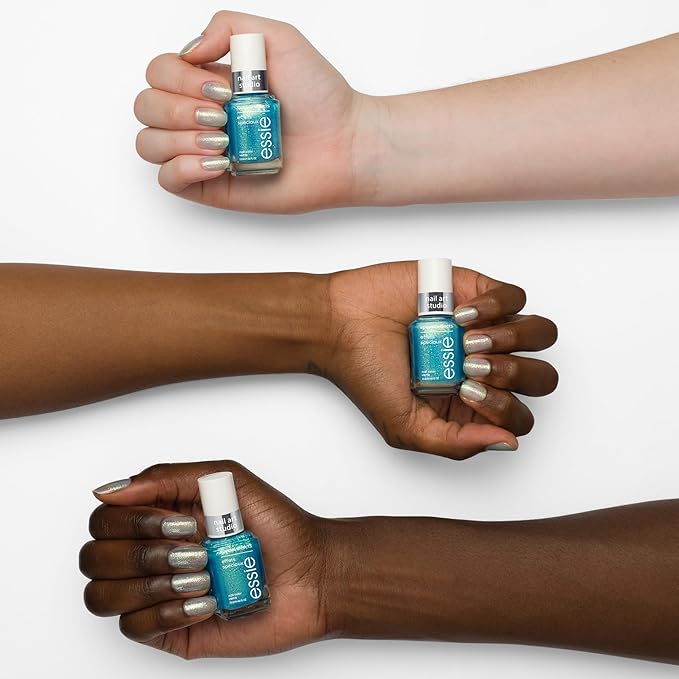 essie Nail Art Studio Special Effects Polish, Pearl, Vegan, Blue Nail Polish, Frosted Fantasy, 0.46 Fl Oz