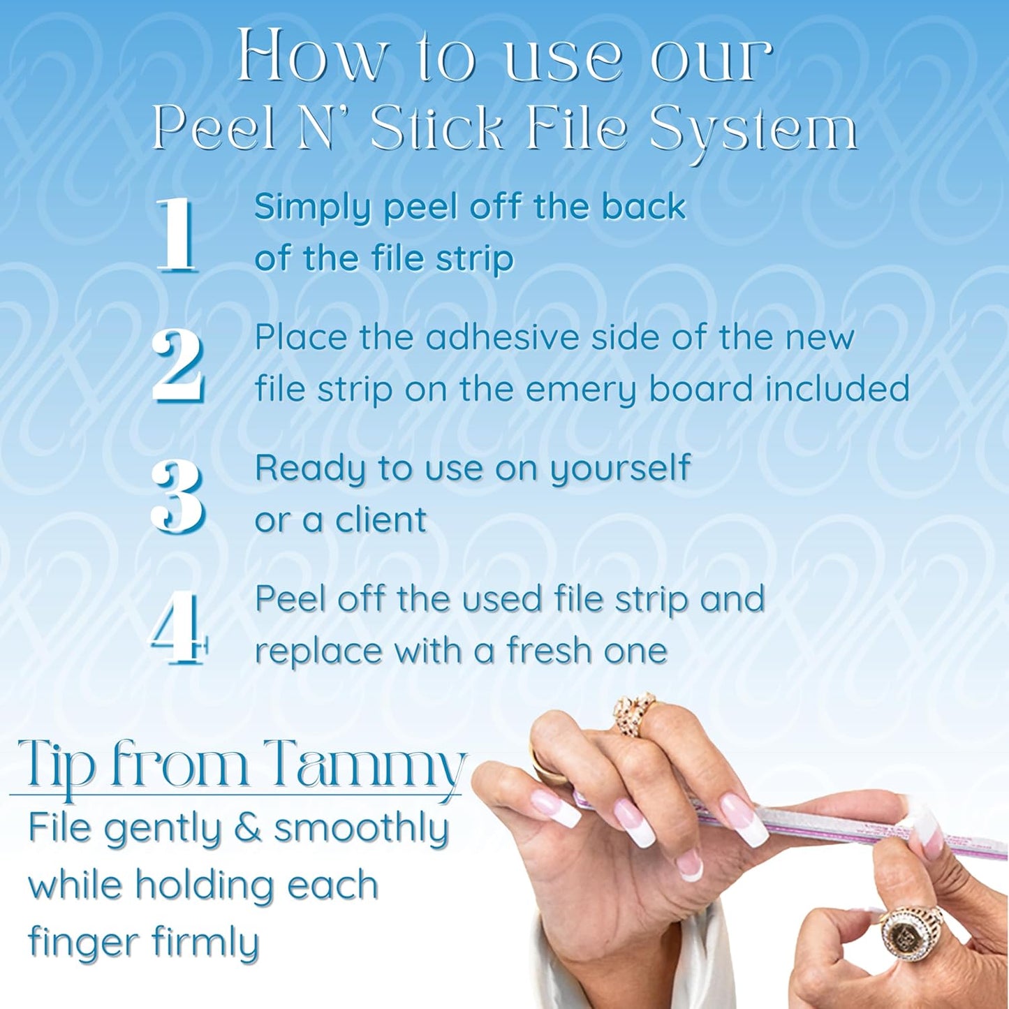 Tammy Taylor 180 Grit Emery Boards for Natural Nails, 100/180 Limas para Uñas, Professional Finger Nail Files for Women, Manicure Tools, Salon Art Supplies & Accessories, Disposable Fingernail File