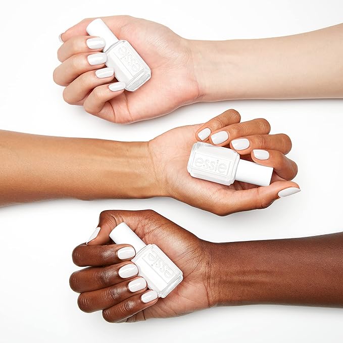 Essie Nail Polish Set, Licorice Black + Blanc White, 0.46 Fl Oz Each