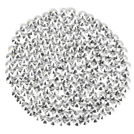 Novani Rhinestones 3000Pcs Flatback Crystal Round Loose Gemstones Glass Rhinestones for Crafts Makeup Nail Art Clothes Shoes DIY Decorations(SS10, 2.7-2.9mm,Sliver)