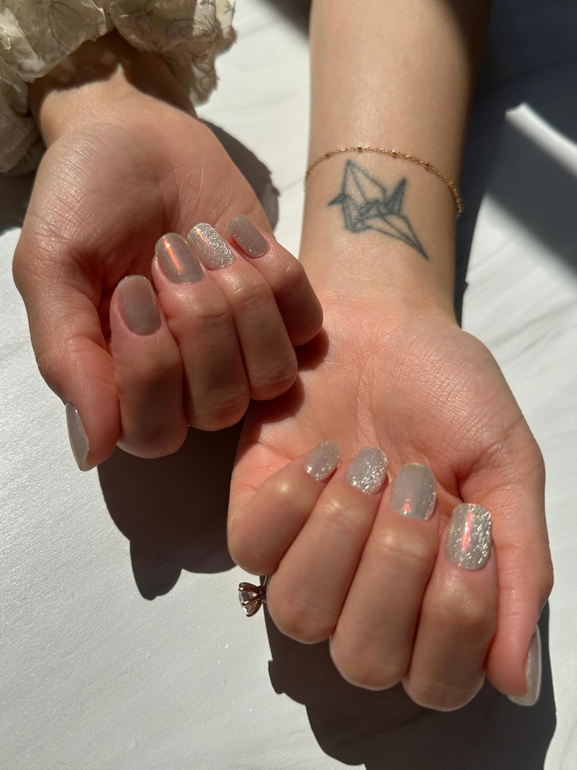 NOVA, Semi Cured Gel Nail Strips (Mirror Mirror) - The 10 Minute Manicure. Salon Quality, Female Founded, Easy to Apply & Remove, use with Any lamp - Incl. Nail File & Wooden Stick