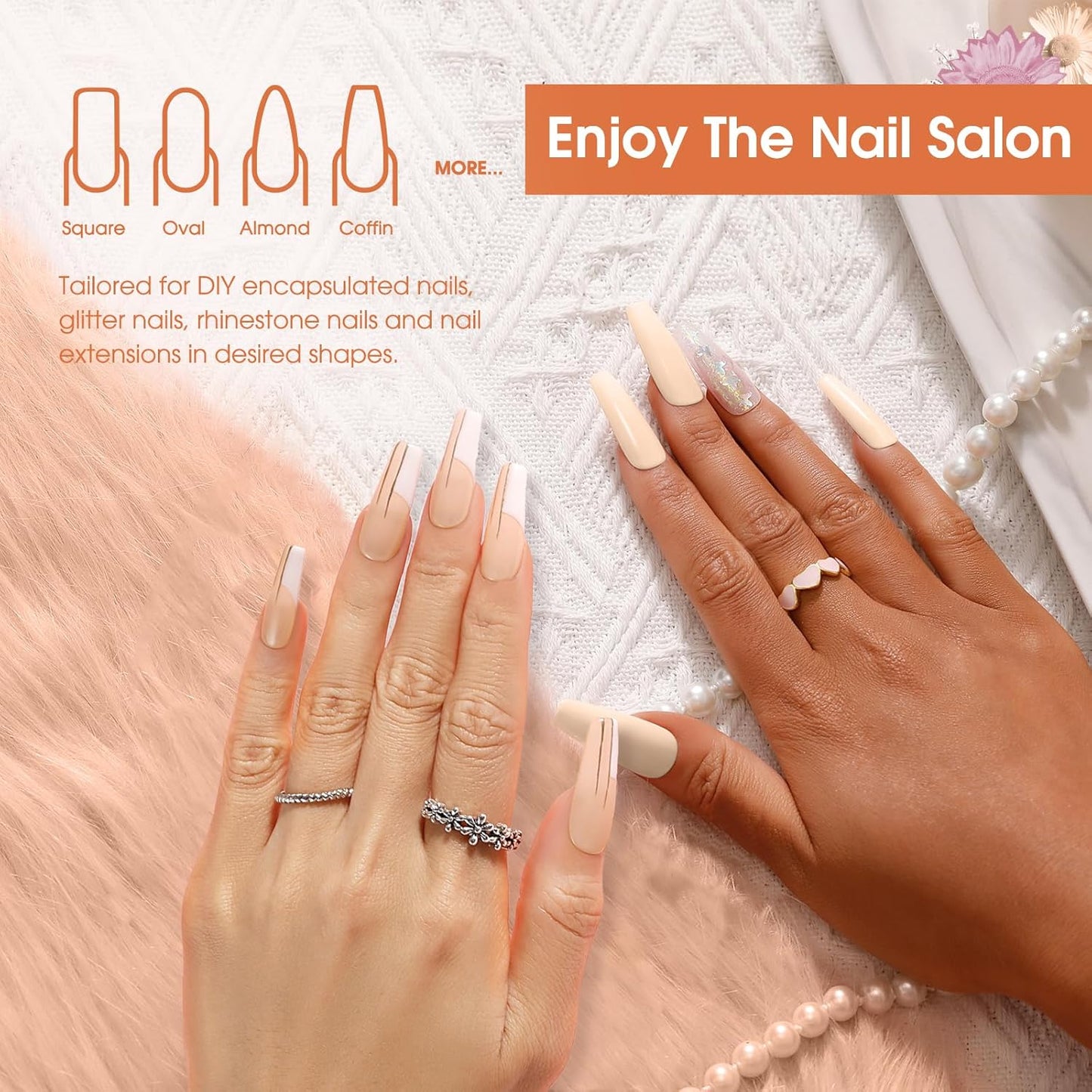 ROSALIND Nude Poly Extension Gel, 60ml Nude Poly Nail Gel for Nail Art Decoration, Hot Builder Color Nail Thickening Extension Easy to DIY Use at Home Need UV Lamp