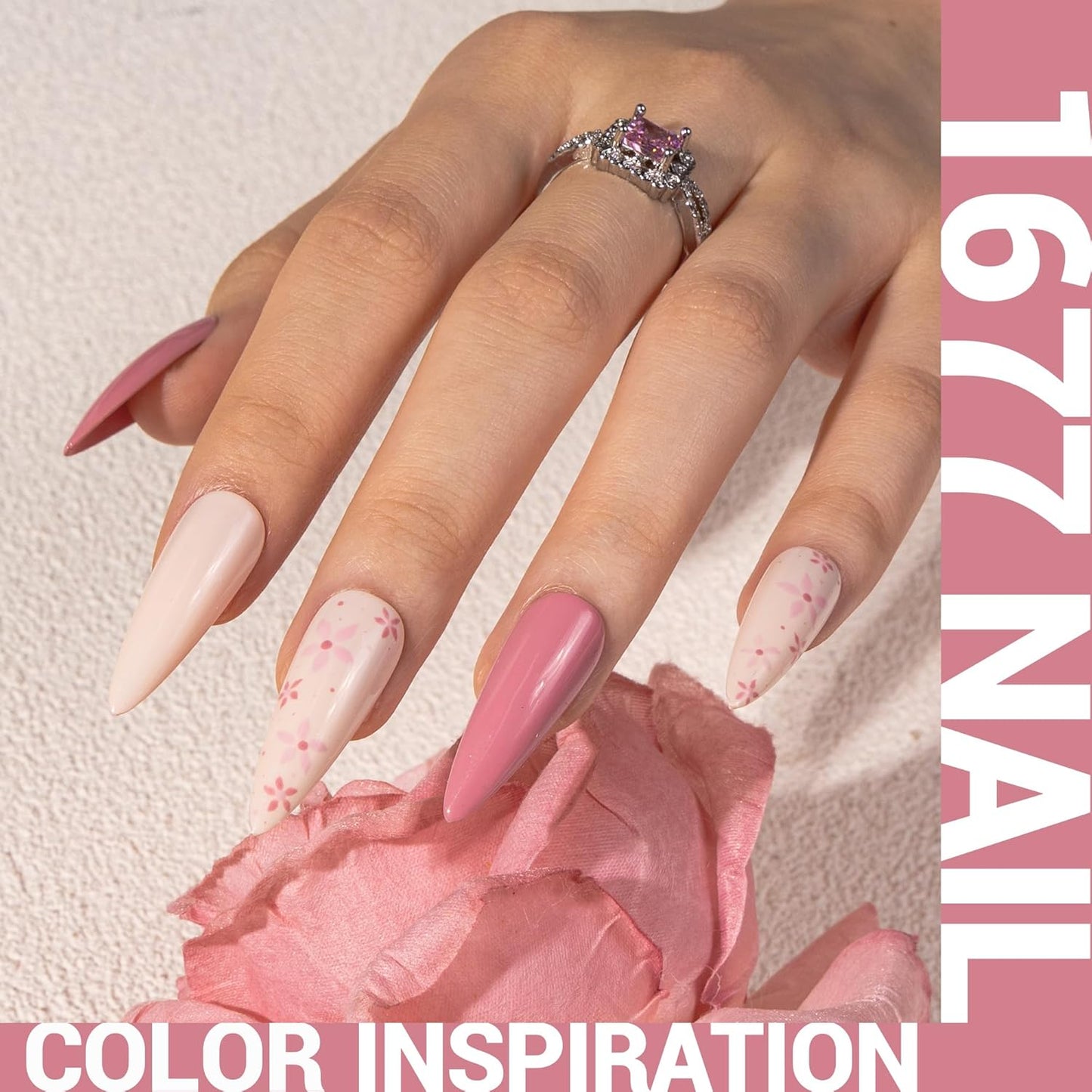MelodySusie Thick Pink Gel Nail Polish,0.5fl oz Rose Pink Nails Soak Off UV LED Nude Pink Gel Polish Gift for Women Nail Art Manicure Salon DIY Nail Design Decoration at Home-1677
