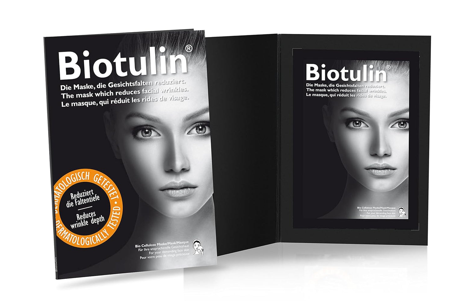 Biotulin Bio Cellulose Face Mask - Pack of 4 - Anti Wrinkle Hydrating Mask- Hyaluronic Acid - Anti Aging Ingredients